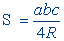 Trikampio ploto skaiciavimo formule